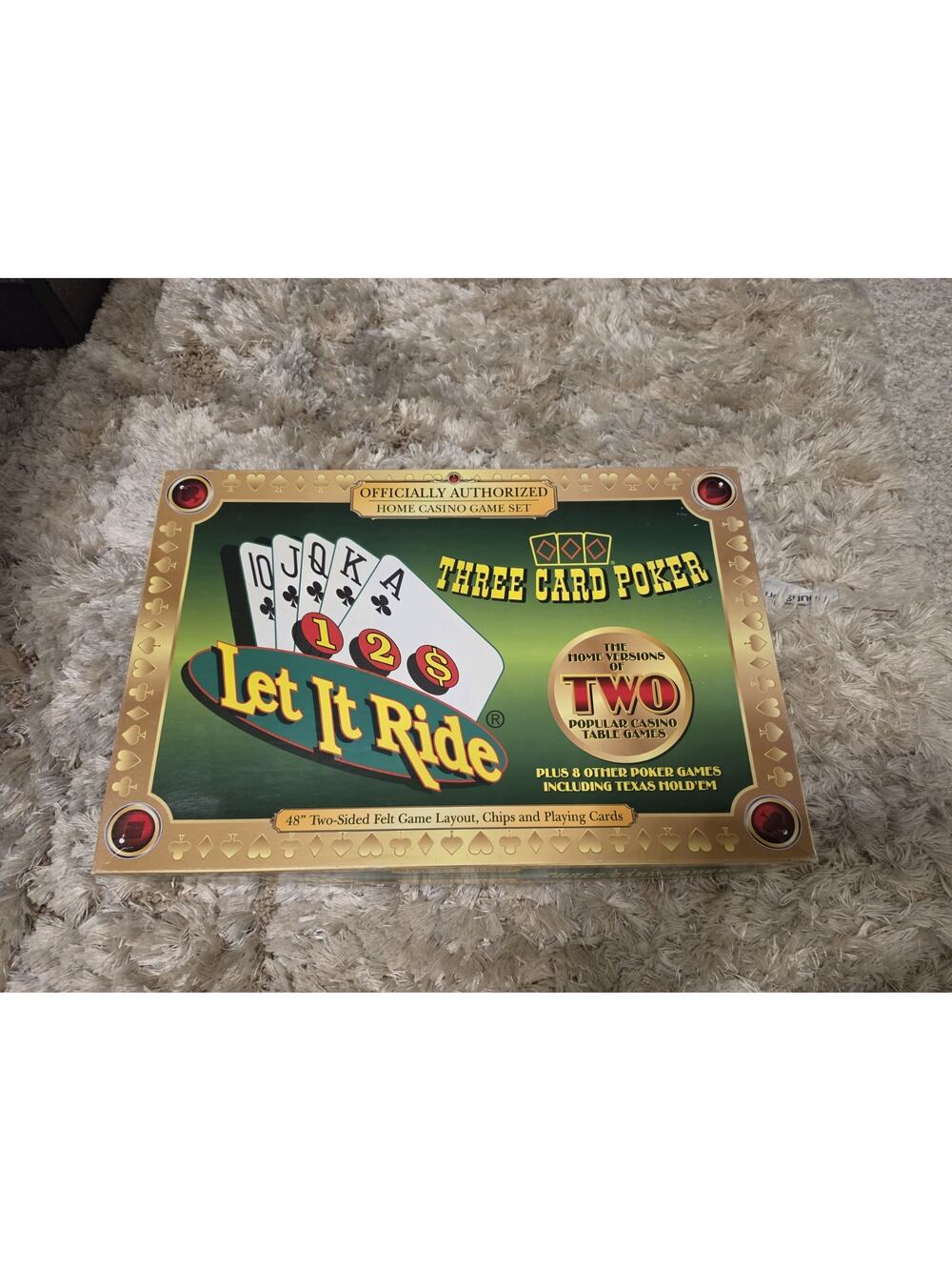 Let It Ride Three Card Poker Texas Hold 'Em Home Casino Game Set NEW SEALED